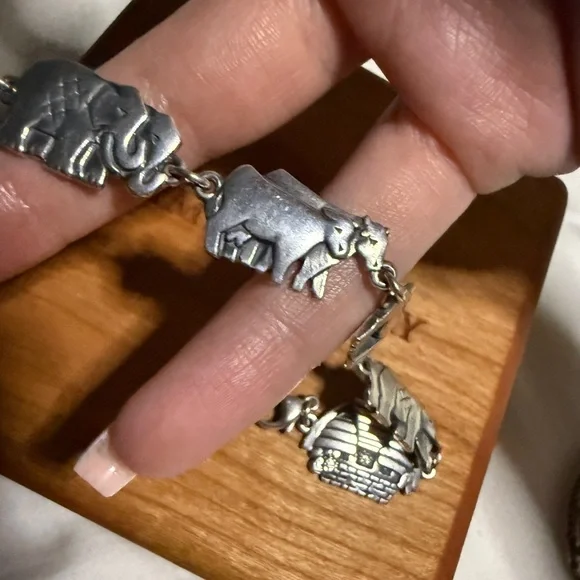 James Avery Silver Animal Noah’s ark Charm Bracelet - Picture 5 of 9